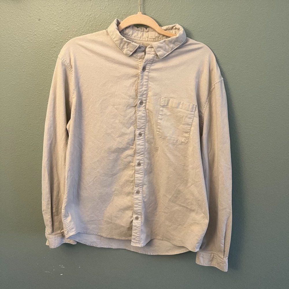 Lululemon Commission Long Sleeve Shirt Men's XXL White Oxford Stretch Pocket